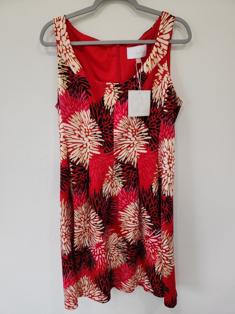 Cappagallo Red Sunburst Tropical NEW Size 12 Summer Resort
